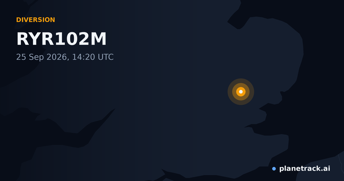 Map of where RYR102M's diversion happened