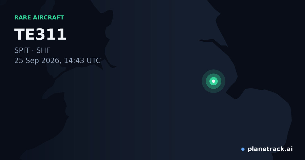 Map of where TE311's rare aircraft happened