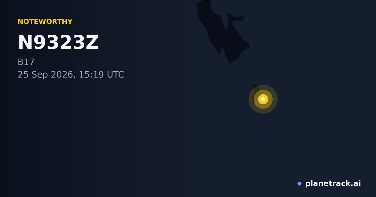 Map of where N9323Z's special aircraft happened