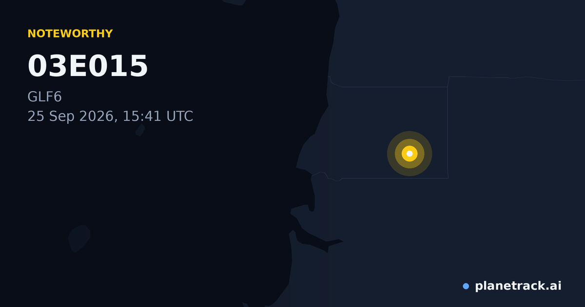 Map of where 03E015's special aircraft happened