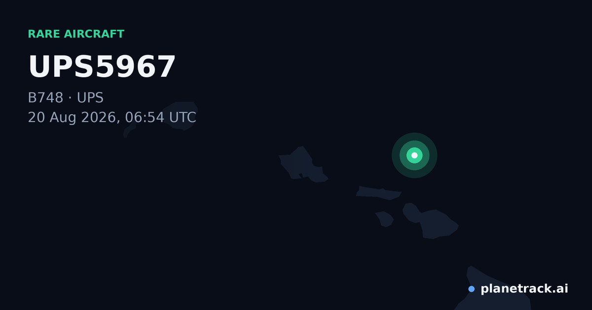 Map of where UPS5967's rare aircraft happened