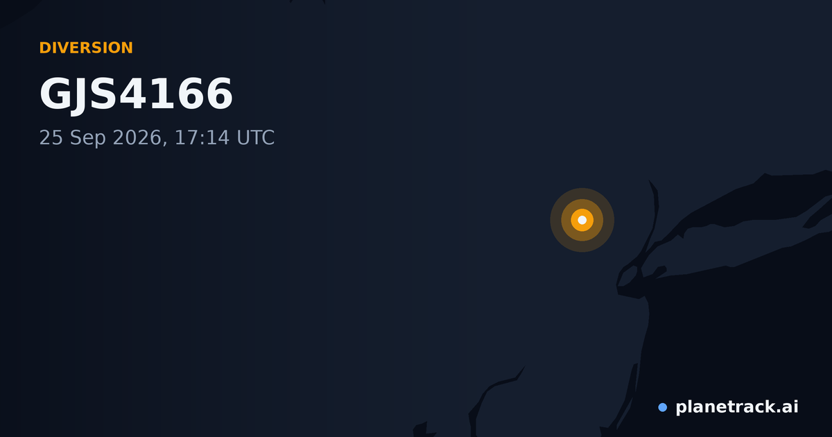 Map of where GJS4166's diversion happened