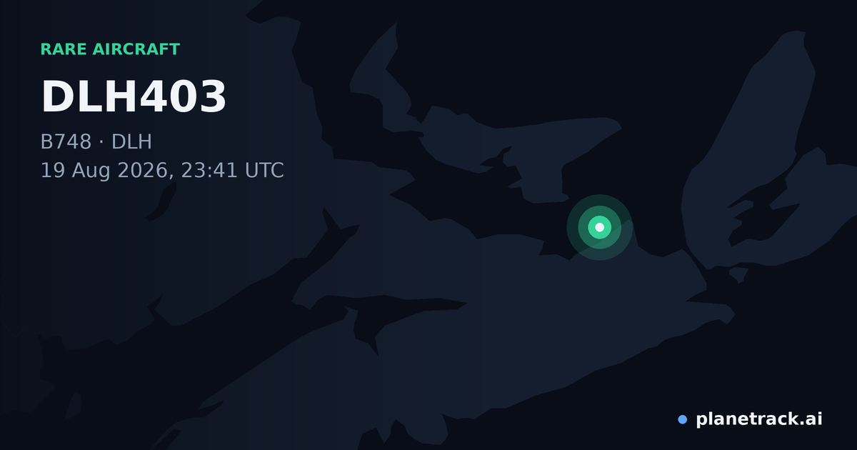 Map of where DLH403's rare aircraft happened