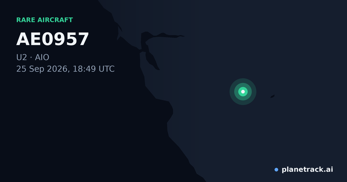Map of where AE0957's rare aircraft happened