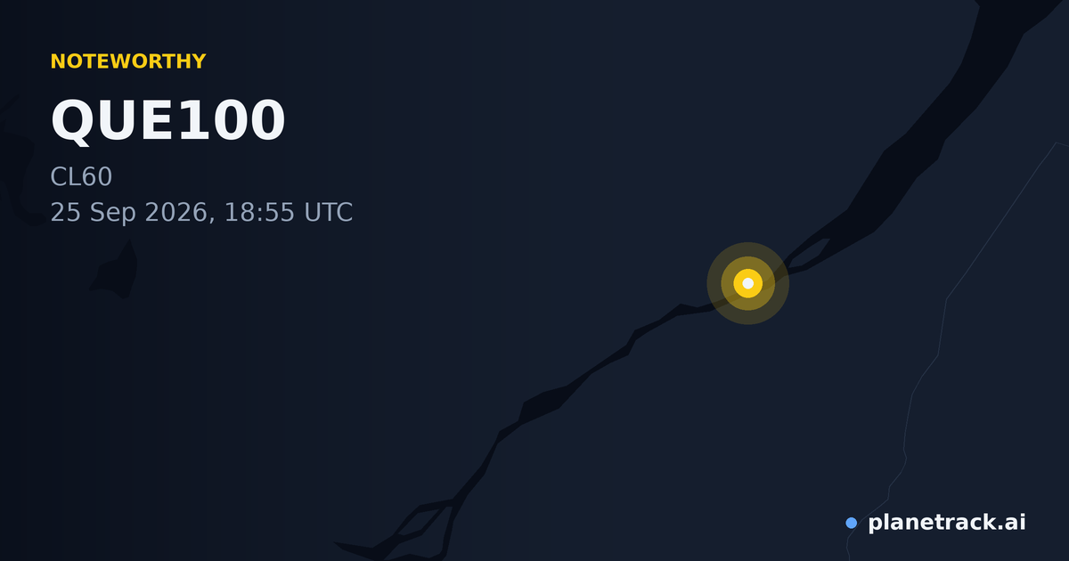Map of where QUE100's special aircraft happened