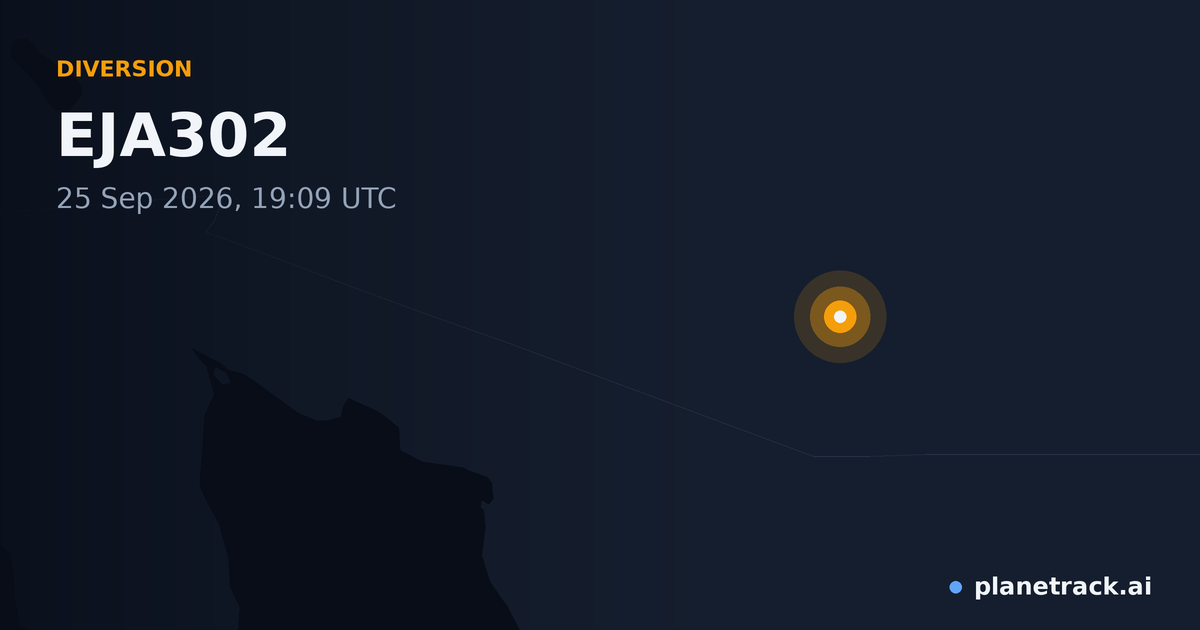 Map of where EJA302's diversion happened