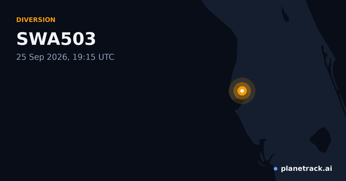 Map of where SWA503's diversion happened