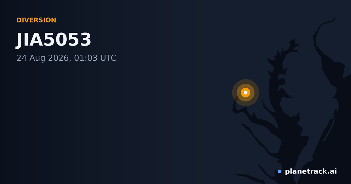 Map of where JIA5053's diversion happened