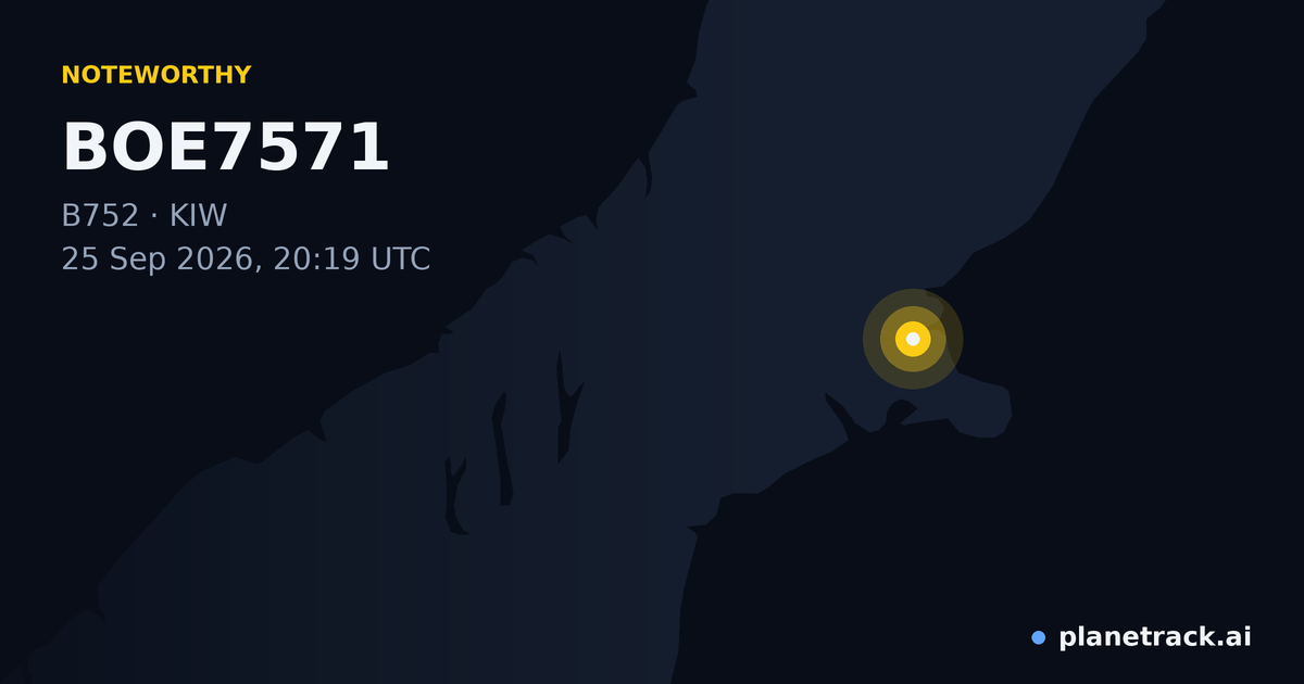 Map of where BOE7571's special aircraft happened