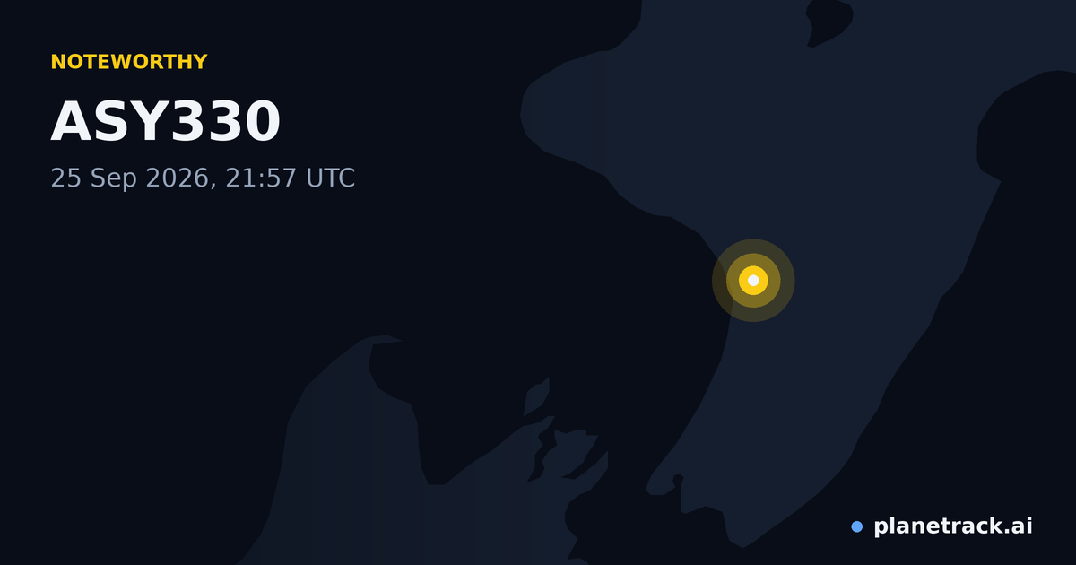 Map of where ASY330's special aircraft happened