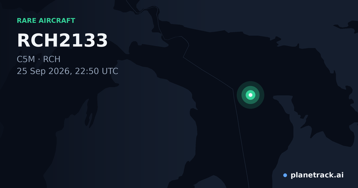 Map of where RCH2133's rare aircraft happened