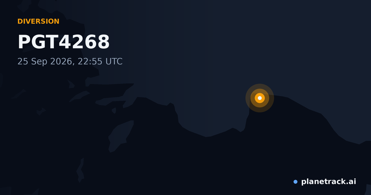 Map of where PGT4268's diversion happened