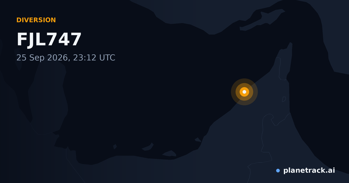 Map of where FJL747's diversion happened