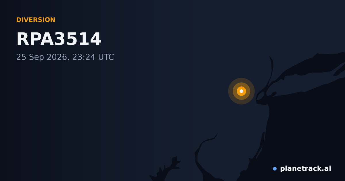 Map of where RPA3514's diversion happened