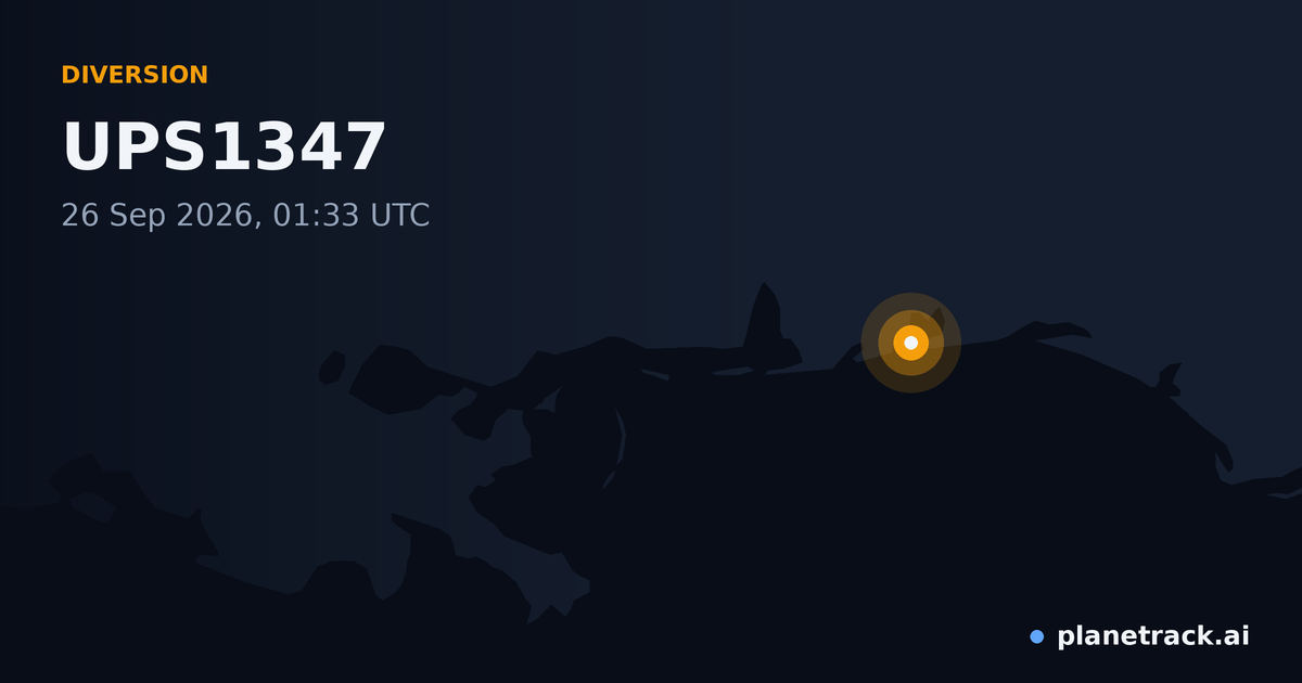 Map of where UPS1347's diversion happened