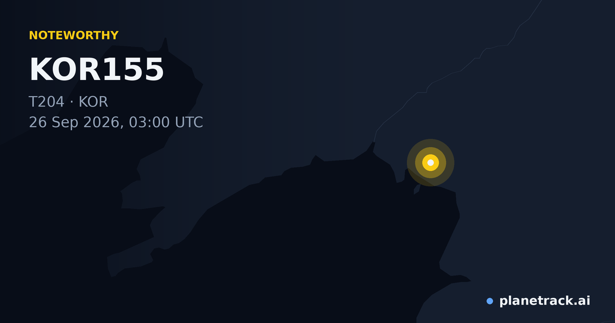 Map of where KOR155's special aircraft happened