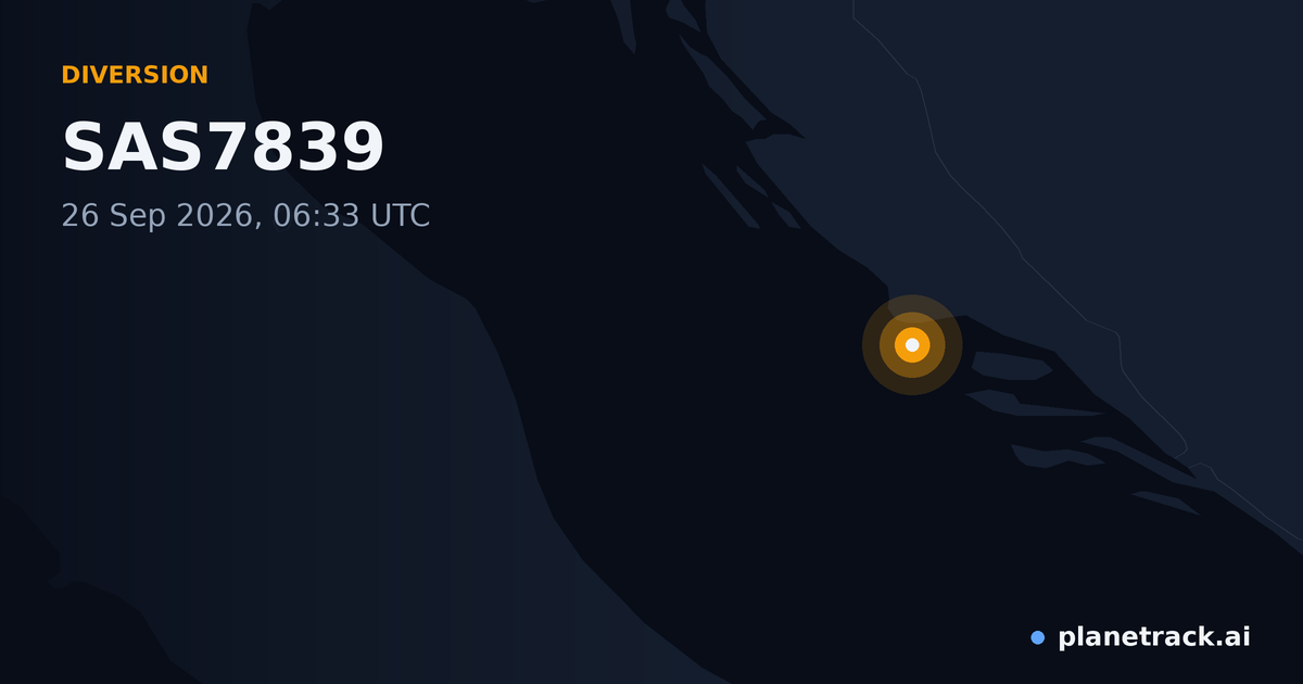 Map of where SAS7839's diversion happened