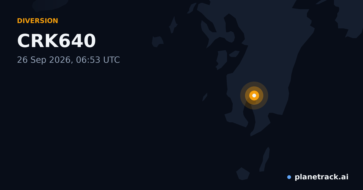 Map of where CRK640's diversion happened