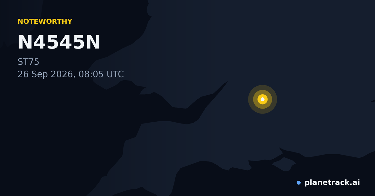 Map of where N4545N's special aircraft happened