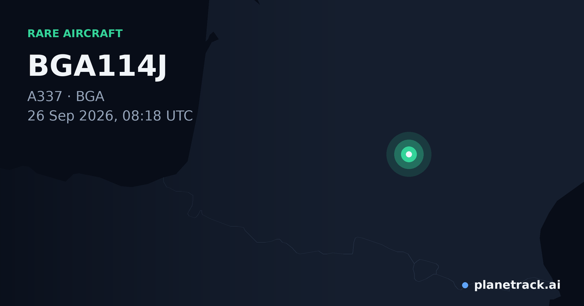 Map of where BGA114J's rare aircraft happened