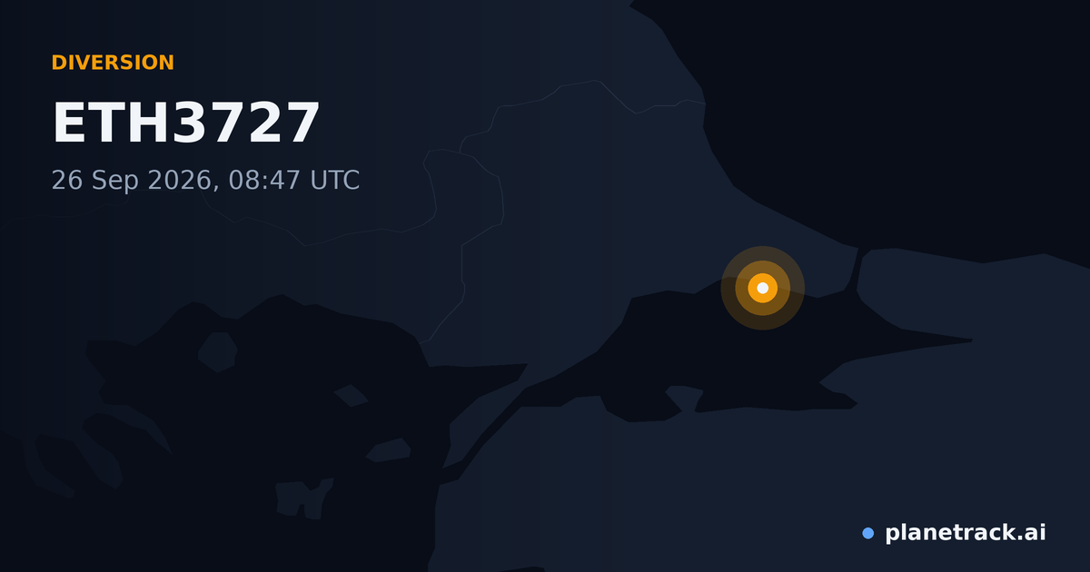Map of where ETH3727's diversion happened