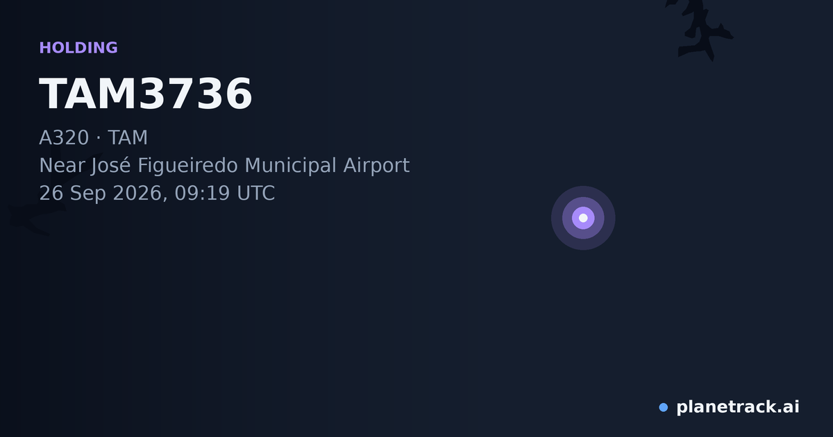 Map of where TAM3736's holding pattern happened