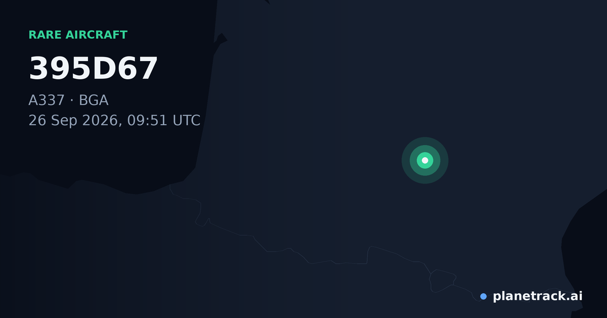 Map of where 395D67's rare aircraft happened