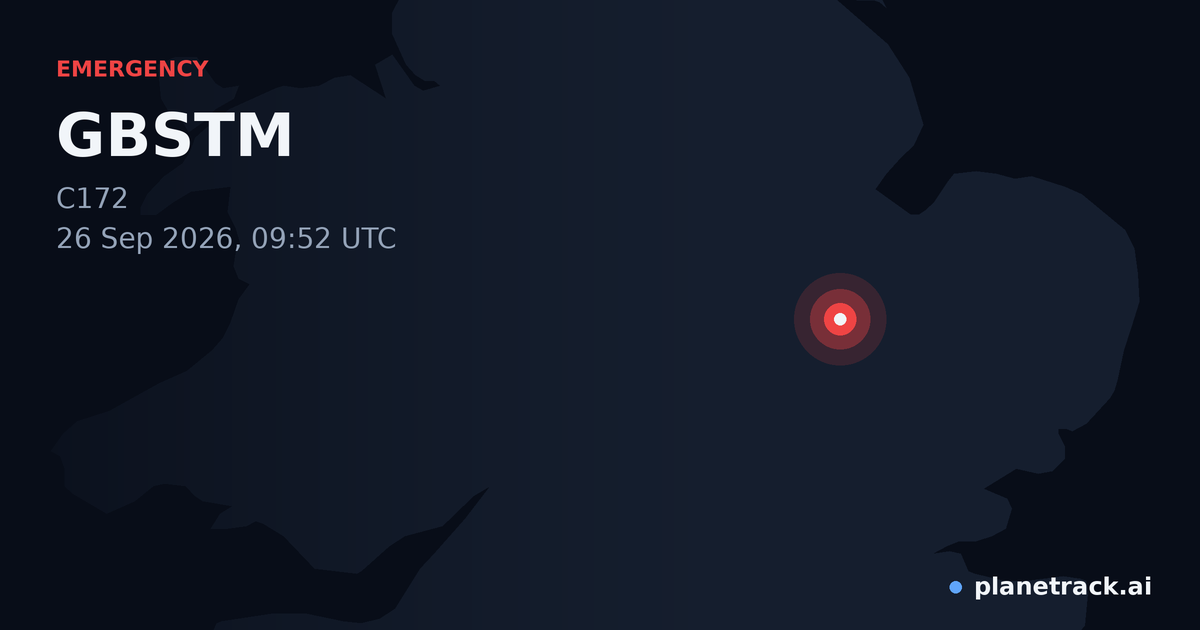 Map of where GBSTM's emergency: squawk 7600 happened