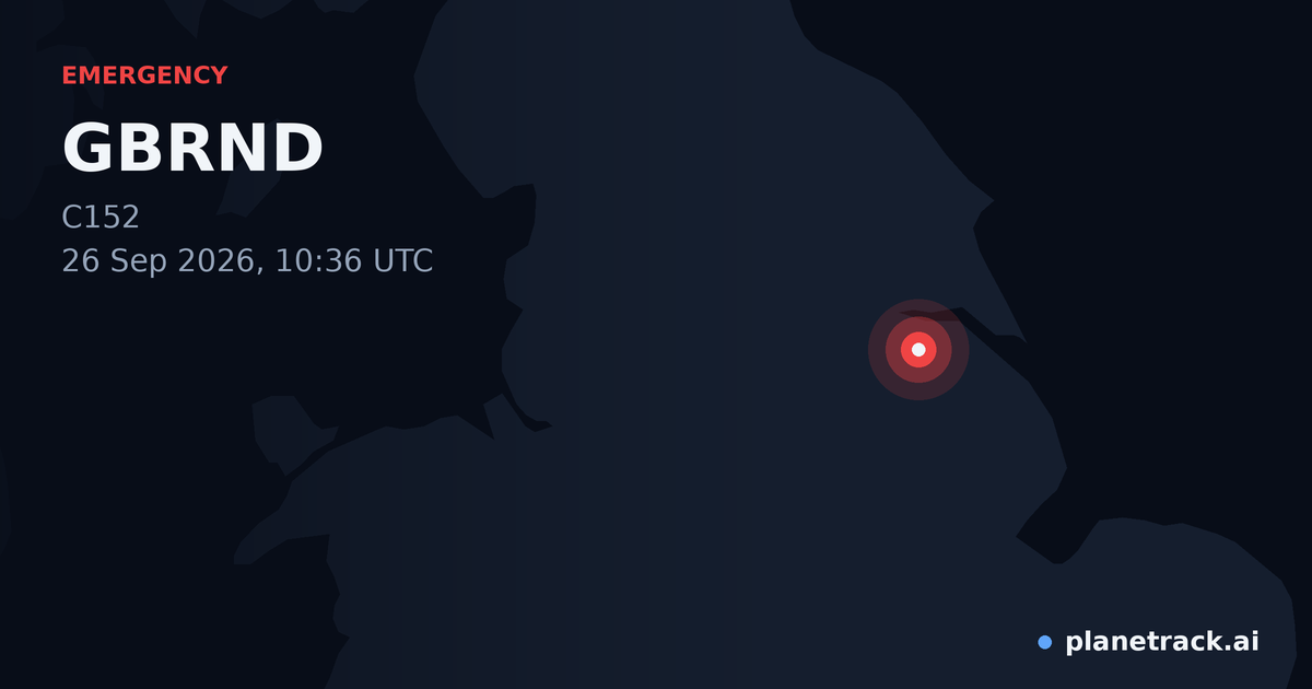 Map of where GBRND's emergency: squawk 7600 happened