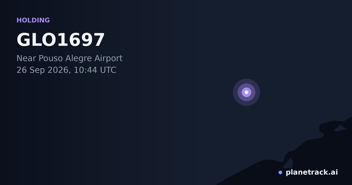 Map of where GLO1697's holding pattern happened