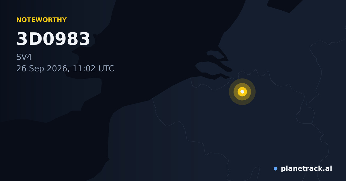 Map of where 3D0983's special aircraft happened