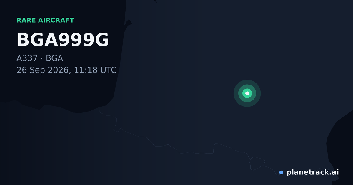 Map of where BGA999G's rare aircraft happened