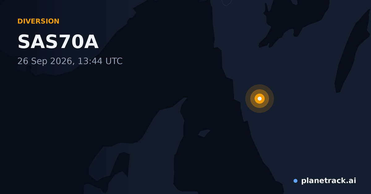 Map of where SAS70A's diversion happened