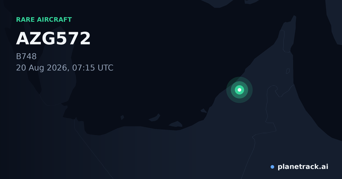 Map of where AZG572's rare aircraft happened