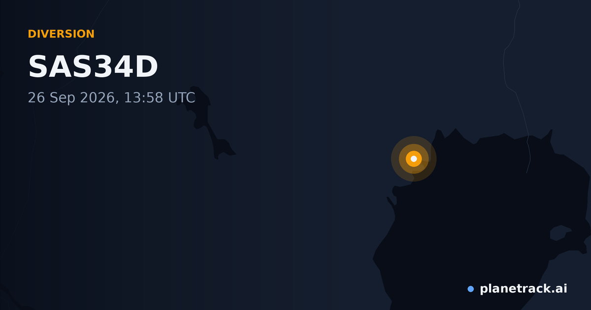 Map of where SAS34D's diversion happened