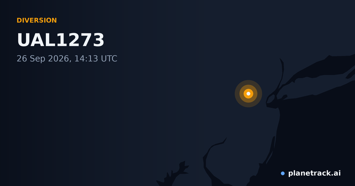 Map of where UAL1273's diversion happened