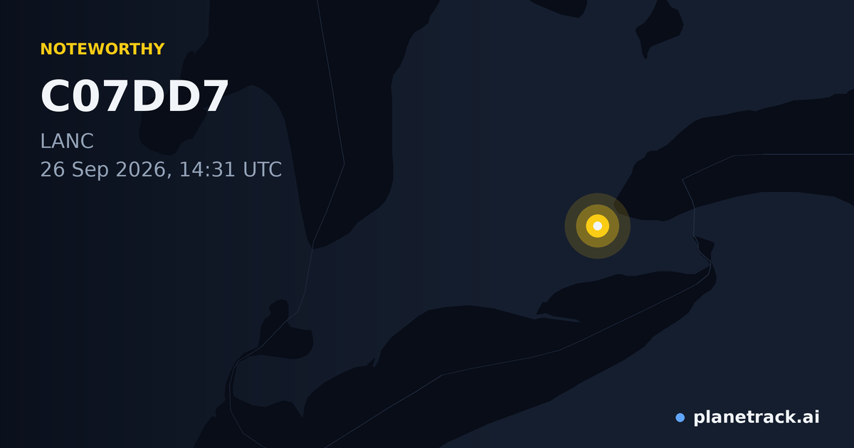 Map of where C07DD7's special aircraft happened