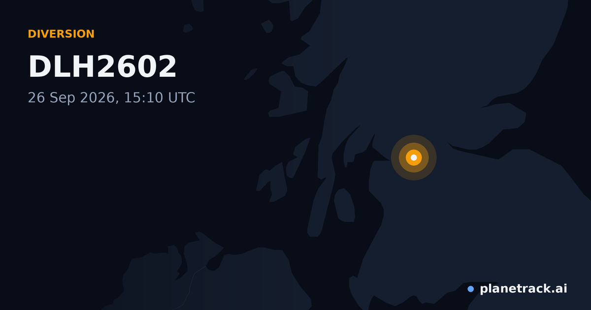 Map of where DLH2602's diversion happened