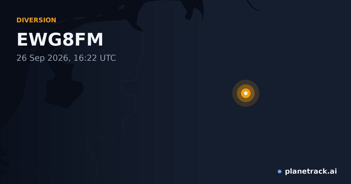 Map of where EWG8FM's diversion happened