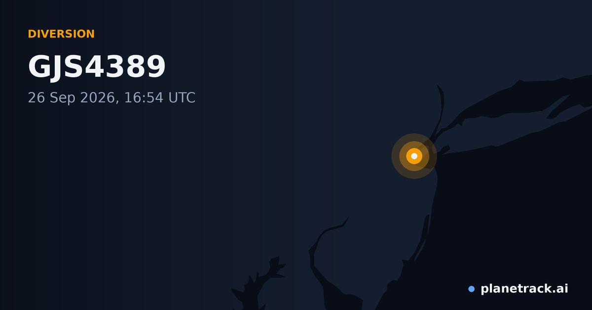 Map of where GJS4389's diversion happened