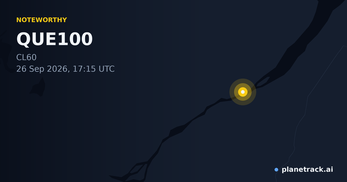 Map of where QUE100's special aircraft happened