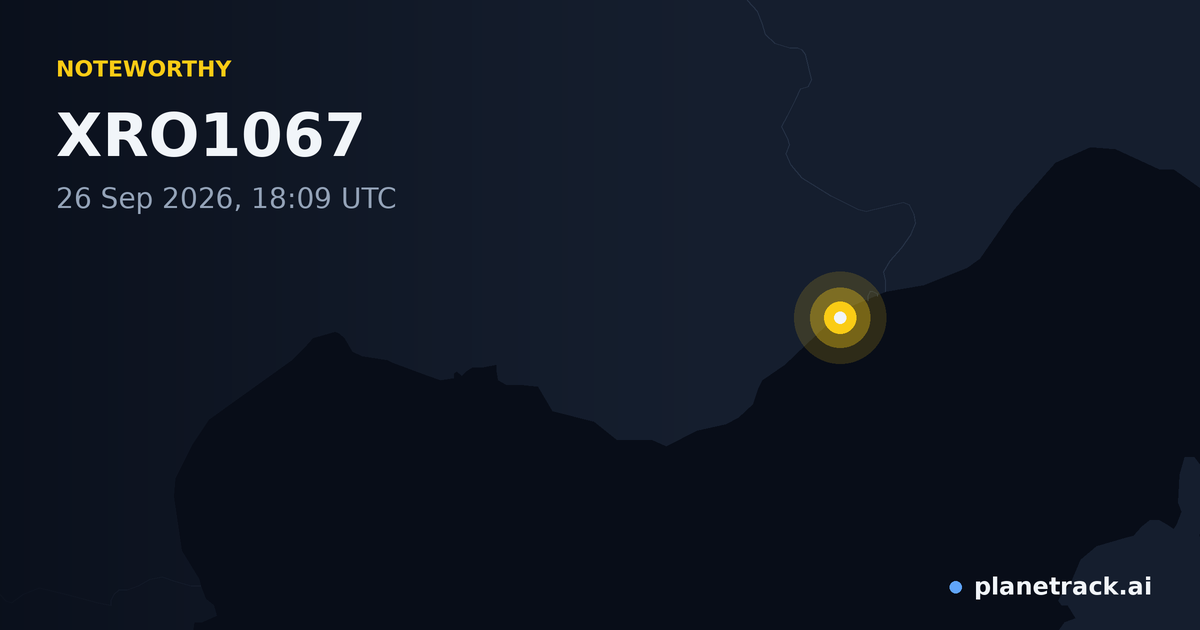 Map of where XRO1067's special aircraft happened