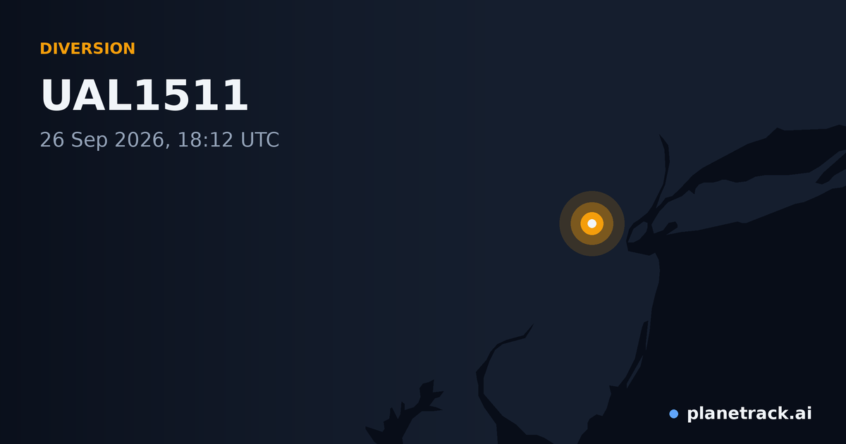 Map of where UAL1511's diversion happened