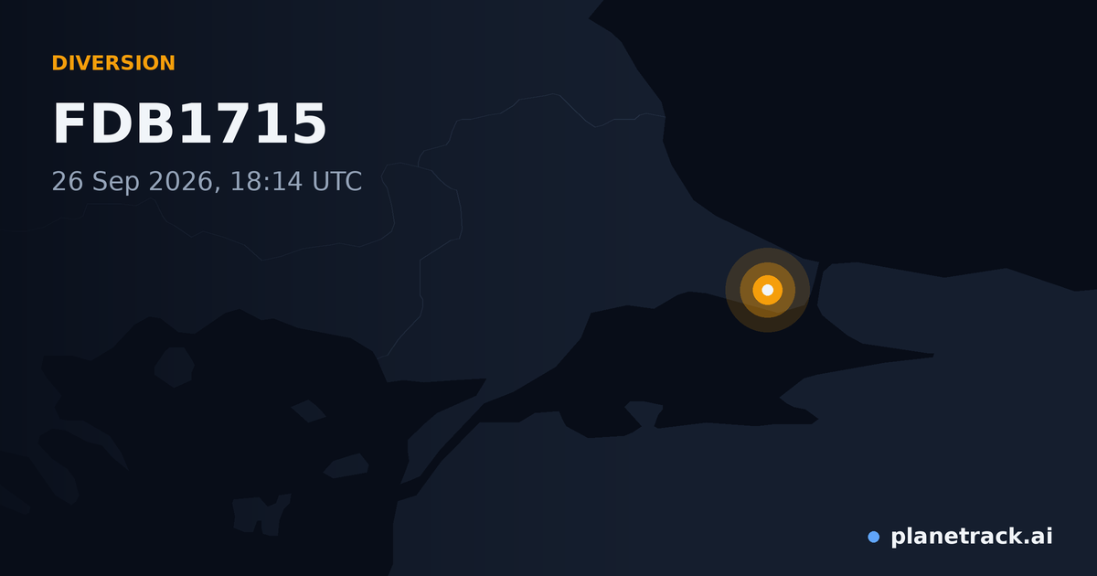 Map of where FDB1715's diversion happened
