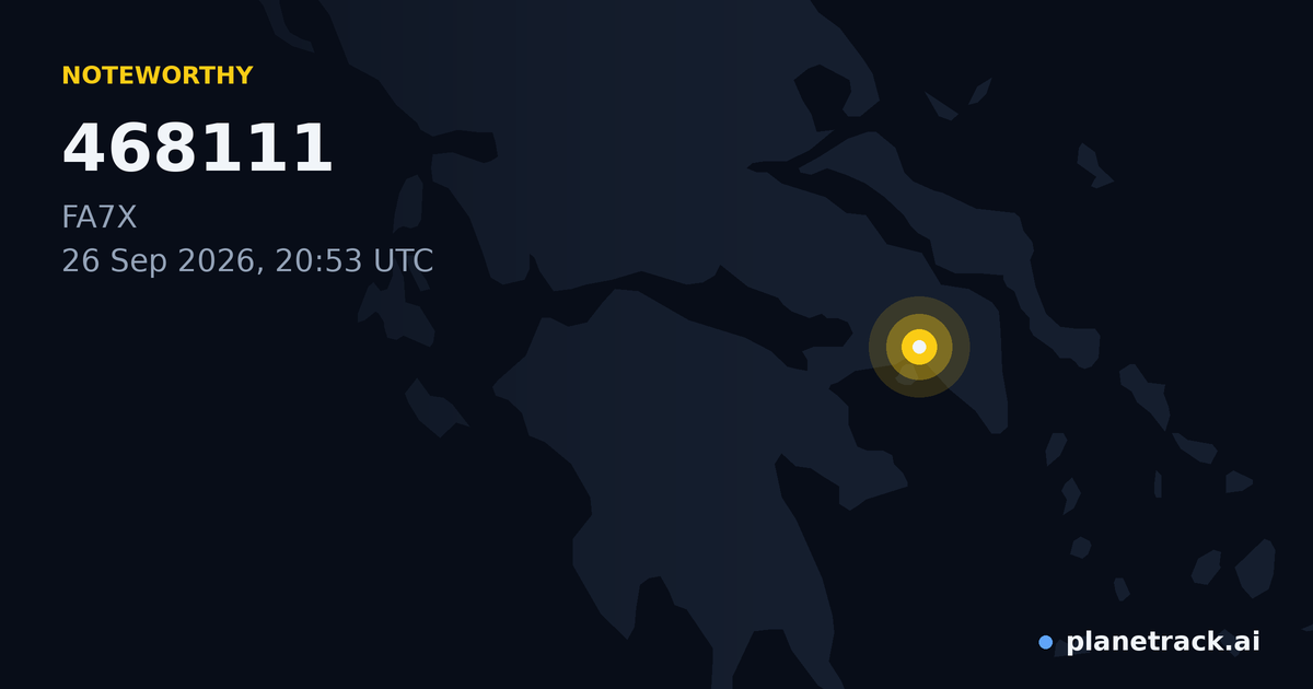 Map of where 468111's special aircraft happened