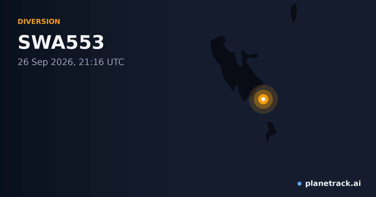 Map of where SWA553's diversion happened