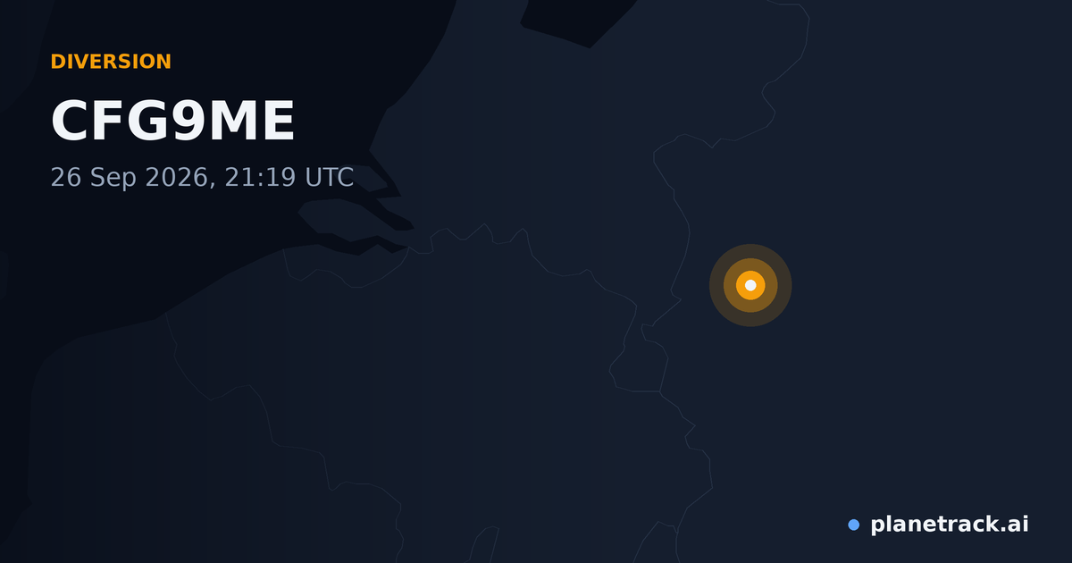 Map of where CFG9ME's diversion happened