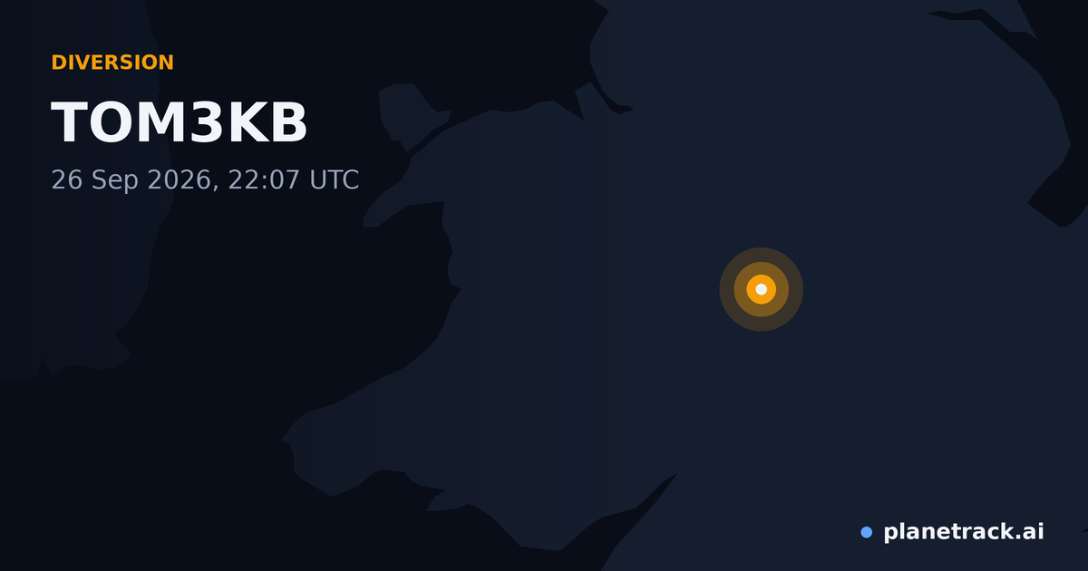 Map of where TOM3KB's diversion happened