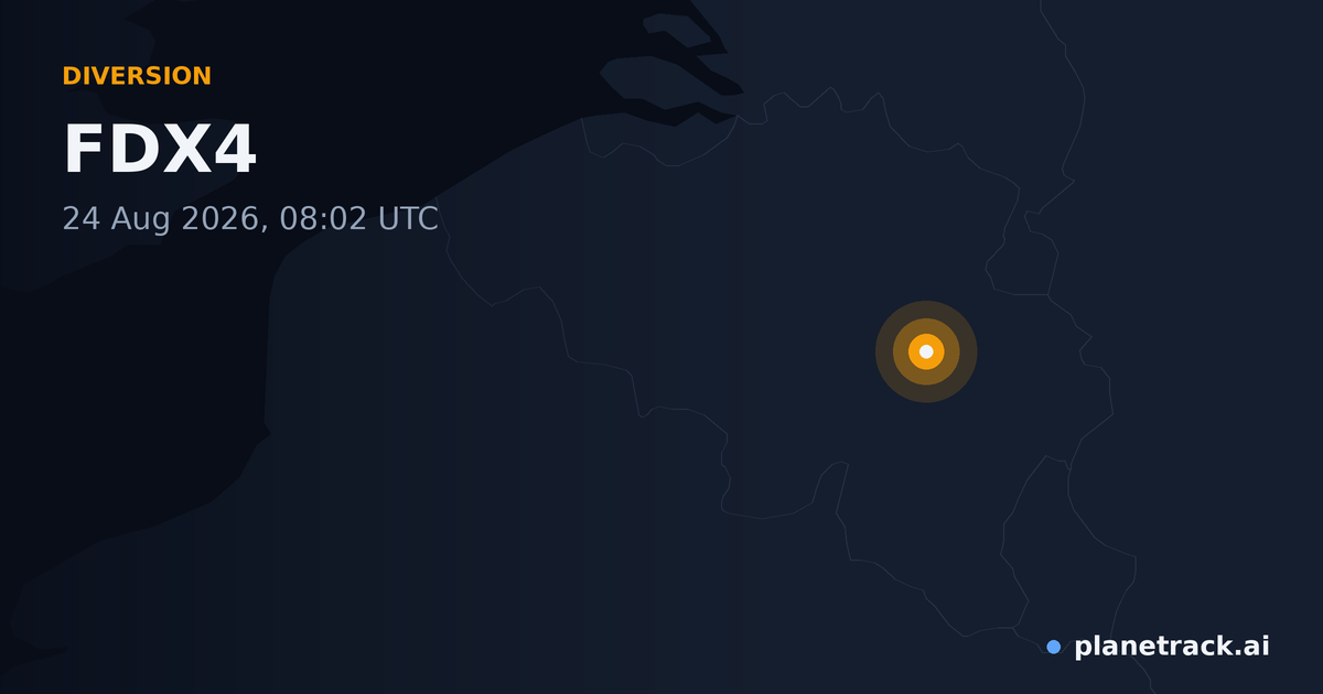 Map of where FDX4's diversion happened