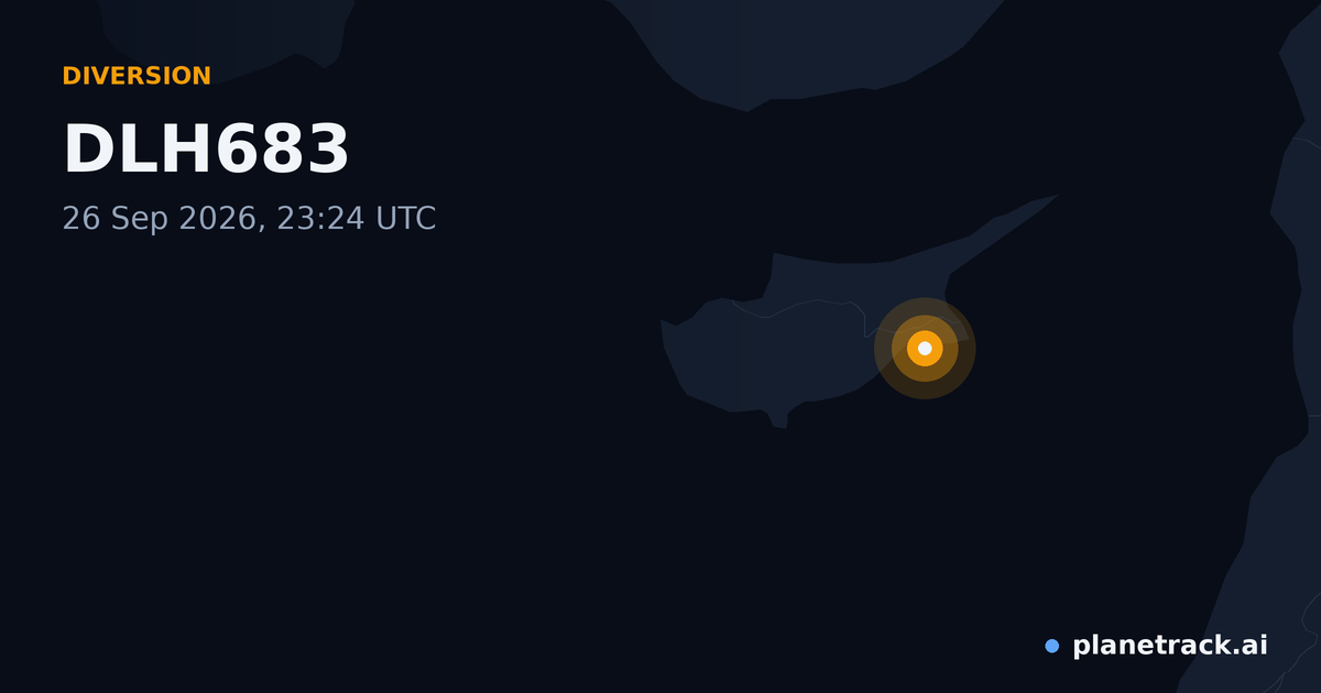 Map of where DLH683's diversion happened